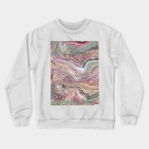 Fluid Art Design Crewneck Sweatshirt by sarelitay